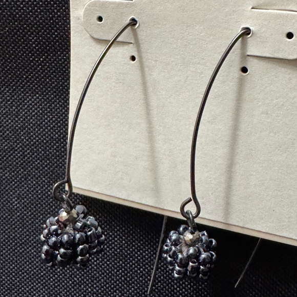Kenneth Cole New York Hematite Bead Drop Earrings - Picture 2 of 3